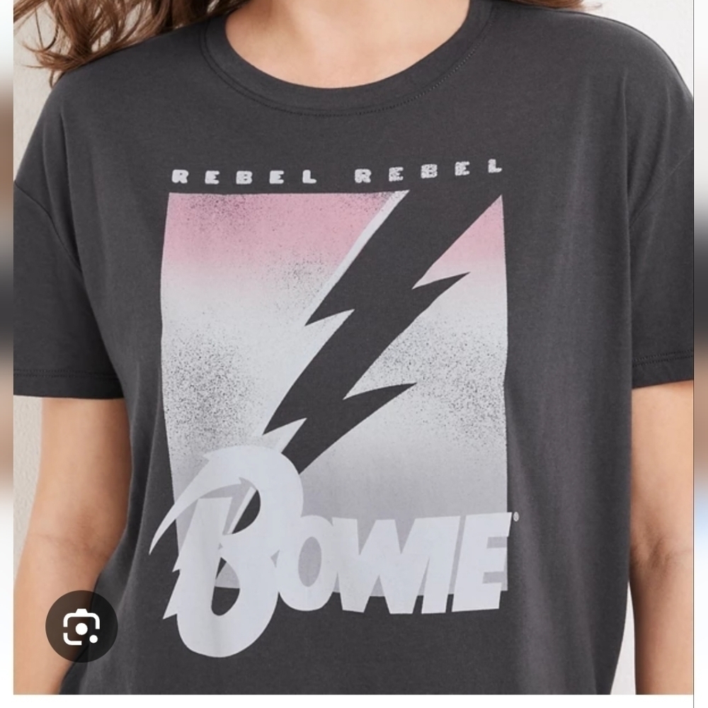 Maurices Gray Bowie Short Sleeve Tee NWT